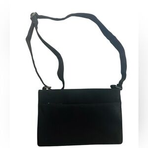 Q & A Dual Pouch Crossbody Bag  Black